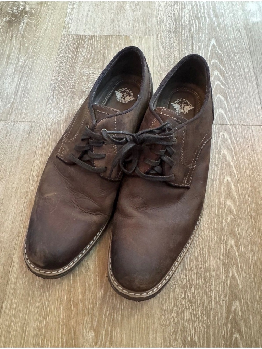Dockers Men's Brown Genuine Leather Dress Shoes Size 10.5 M